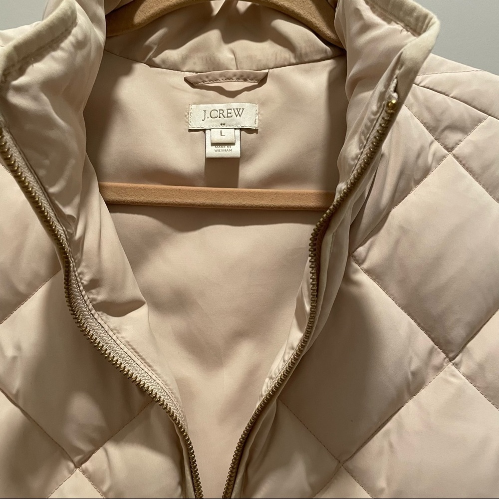 [DONATED]  J.Crew cream colored puffer vest - Picture 3 of 3